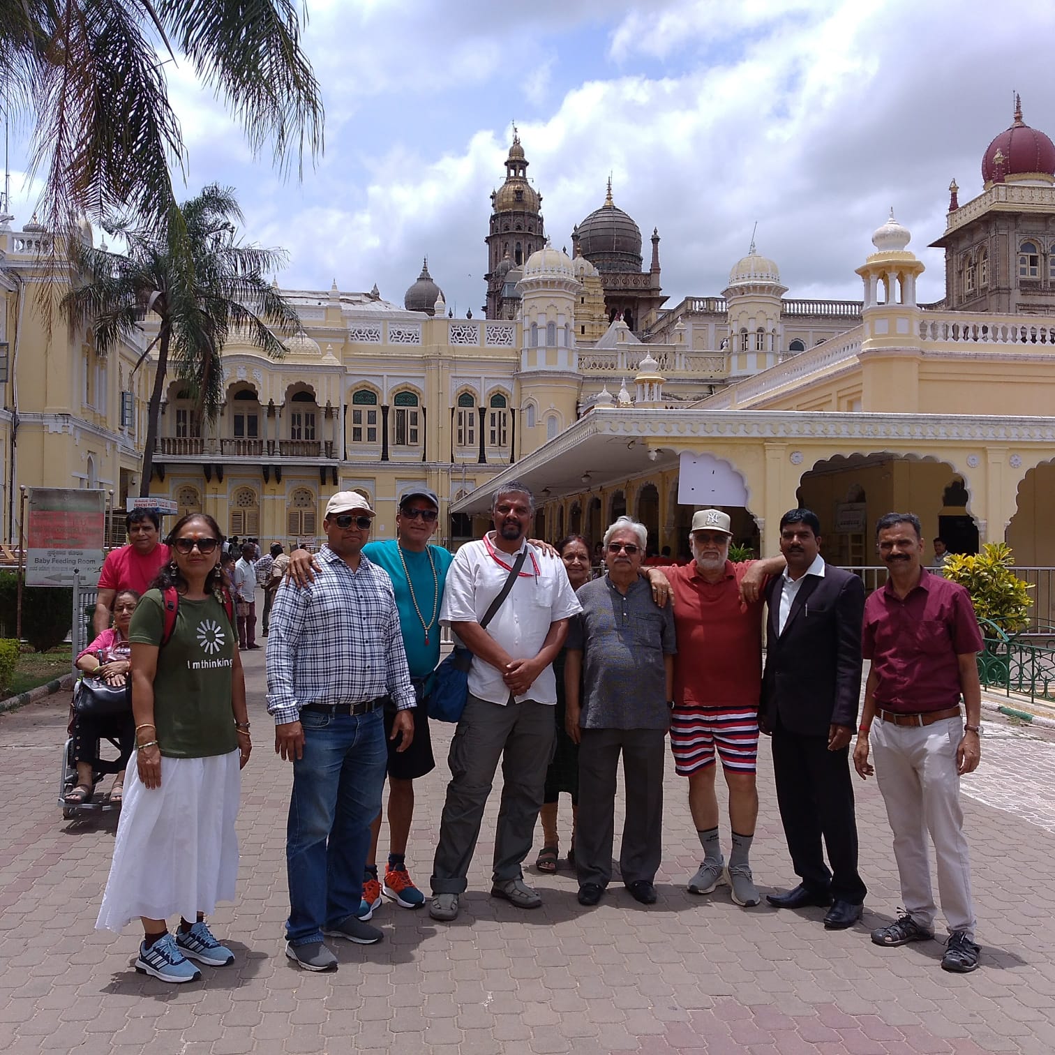 Group photograph outside the Mysore Palace